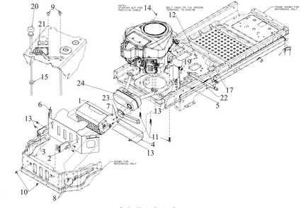 Engine Accessories Diagram and Parts List for Z-FORCESX54KW (47RIDGJC010)(2022) Cub Cadet Lawn Tractor